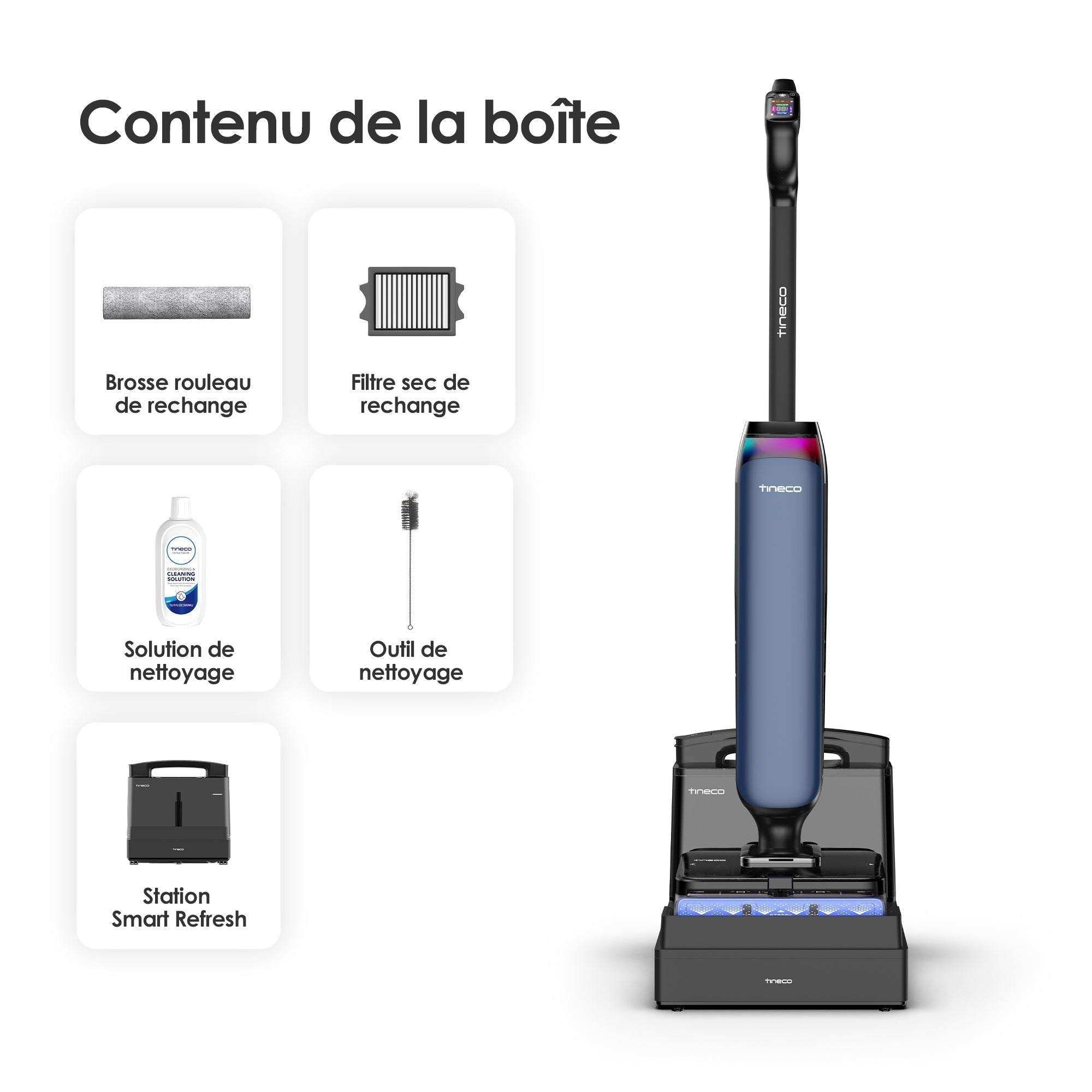 Tineco Floor One STATION S9 Artist Aspirateur Laveur Sans Fil